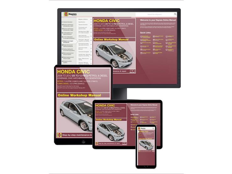 Haynes Online Manual Honda Civic 2006-12 - 1 Year