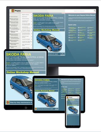 Haynes Online Manual Skoda Fabia 2007-14 - 1 Year