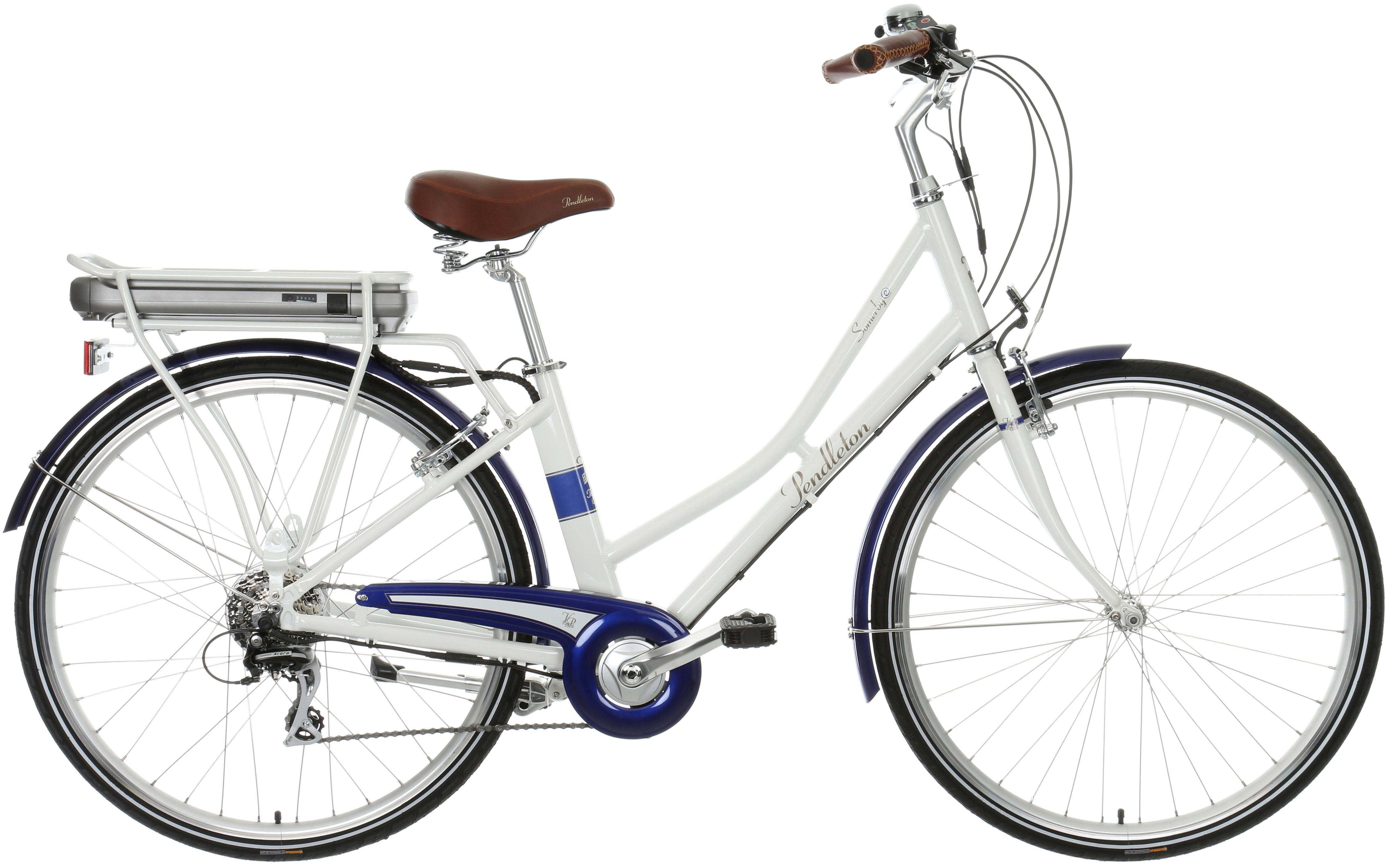 Pendleton Somerby Electric Hybrid Bike - White and Navy - S, M Frames