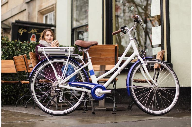 Pendleton Somerby Electric Hybrid Bike - White and Navy - S, M Frames Pendleton Somerby Electric Hybrid Bike - White and Navy - S, M Frames