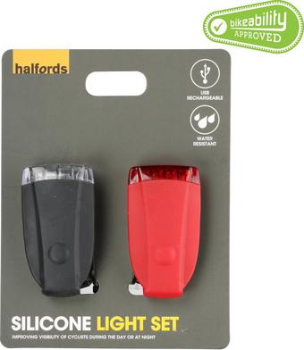 Silicone bike hot sale light set