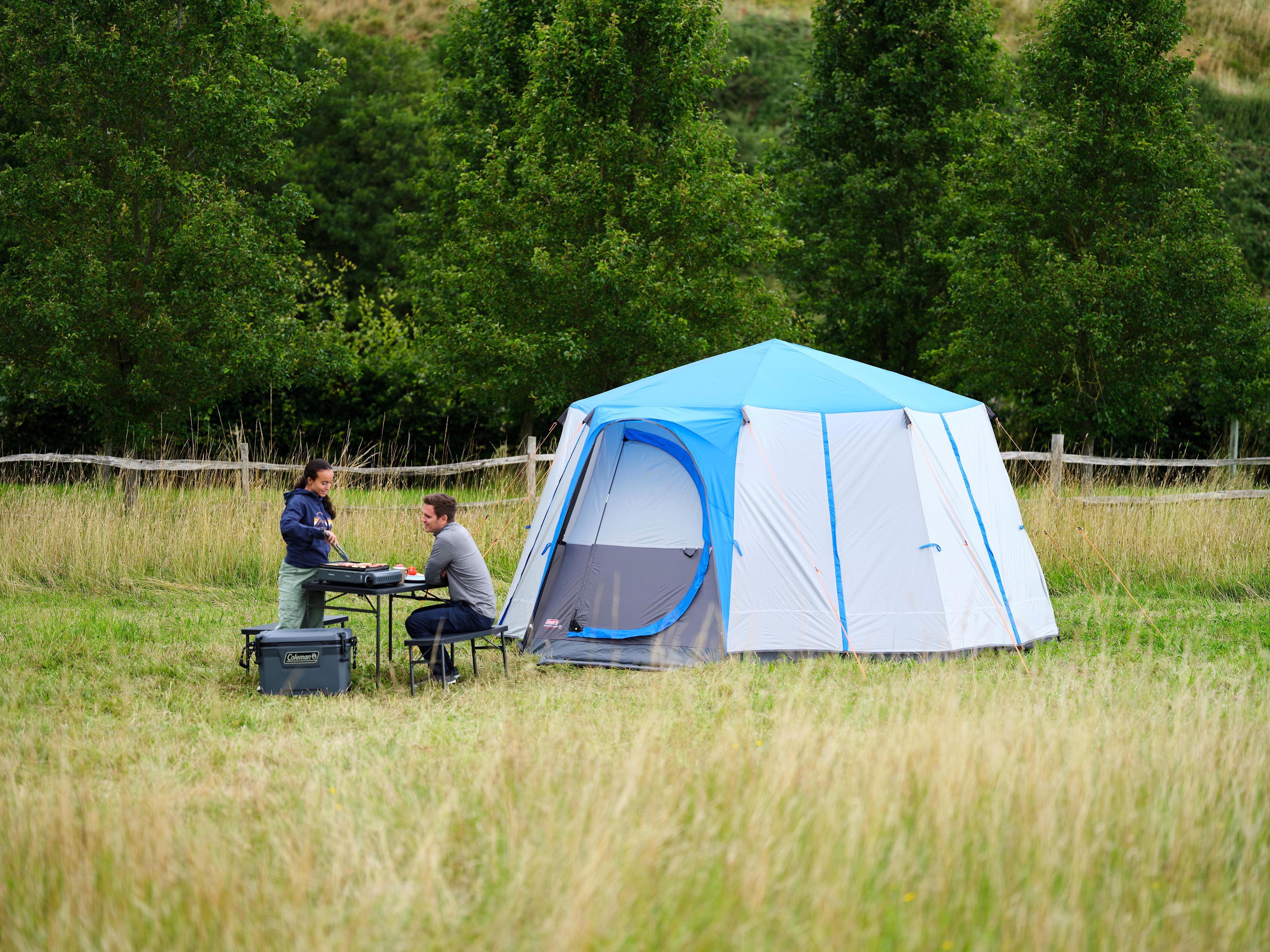 Cortes Octagon 8 Person Tent - Blue