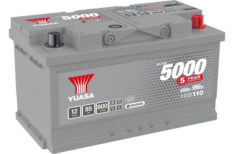 Yuasa HSB110 Silver 12V Car Battery 5 Year Guarantee Yuasa HSB110 Silver 12V Car Battery 5 Year Guarantee