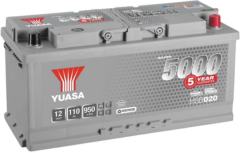 Yuasa HSB020 Silver 12V Car Battery 5 Year Guarantee