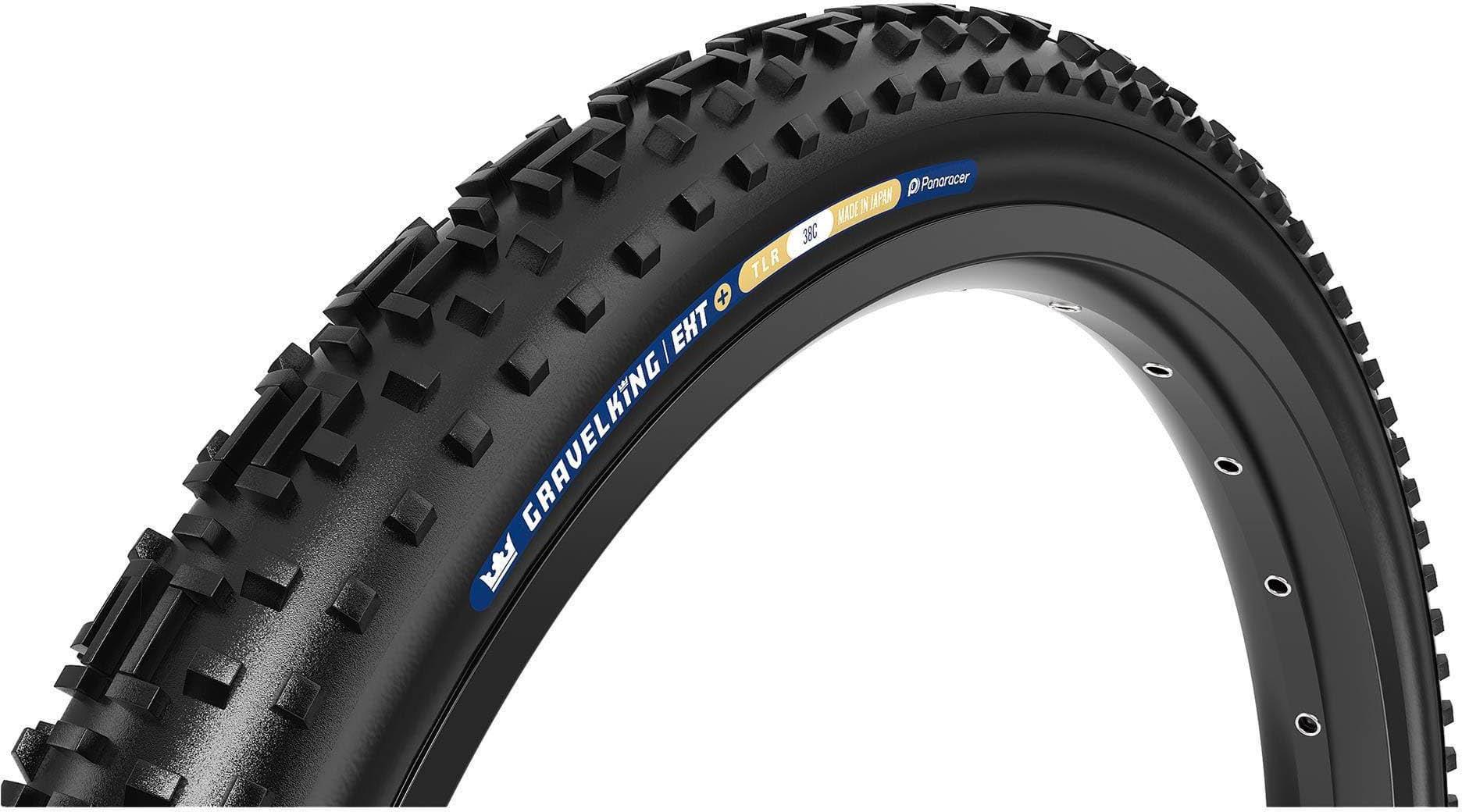 Panaracer Gravel King EXT Plus TLR Tyre, Black/Black 700x38c