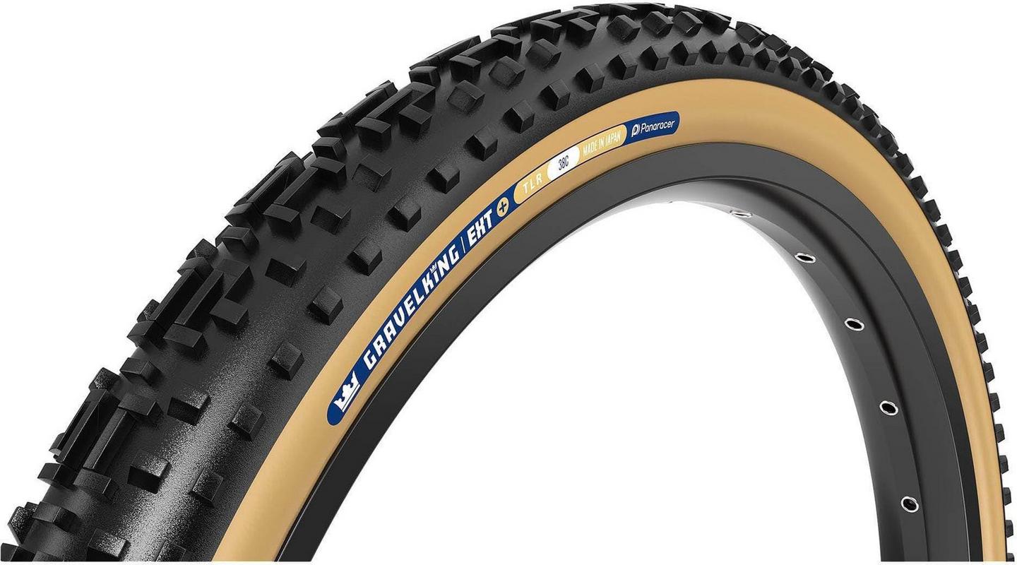 Halfords Panaracer Gravel King Ext Plus Tlr Tyre, Black/Brown 700X45C | Extra 8% off for BC Members