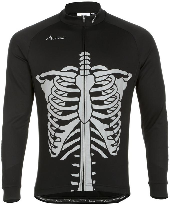 Scimitar Skeleton Cycling Jersey Small Halfords UK