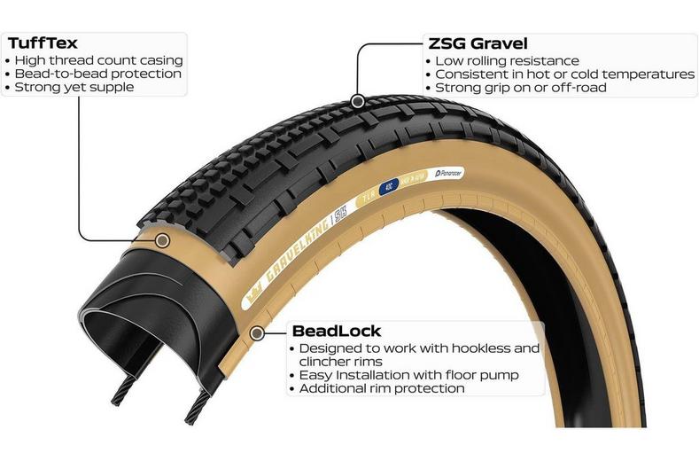 Panaracer Gravel King SK TLR Gravel Tyre, Black/Brown 29x2.10" Panaracer Gravel King SK TLR Gravel Tyre, Black/Brown 29x2.10"