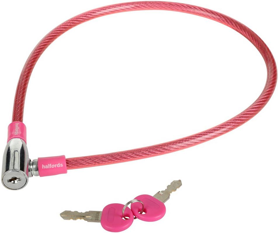 Halfords Essential Kids Bike Lock - Pink | Extra 8% off for BC Members