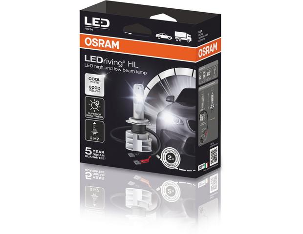 H7 OSRAM LEDriving HL 12V/24V  Cool White 6000k LED Headlight Bulbs