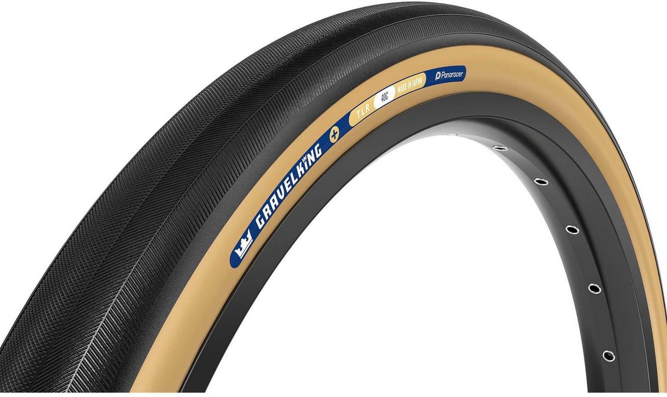 Halfords Panaracer Gravel King Slick Plus Tlr Gravel Tyre, Black/Brown 700X35C | Extra 8% off for BC Members