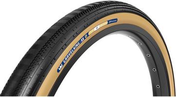 Halfords Panaracer Gravel King Semi Slick Plus Tlr Gravel Tyre Black/Brown 700X45C | Extra 8% off for BC Members