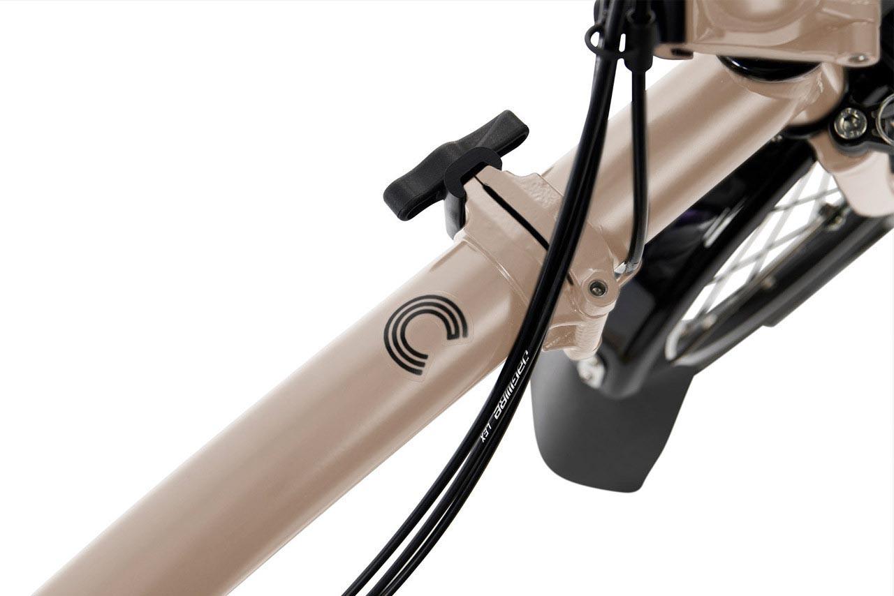 Ex-Display Brompton C Line Explore High Handlebar Folding Bike, Dune Sand - 16" Wheel
