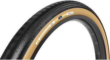 Halfords Panaracer Gravel King Semi Slick Tlr Tyre Black/Brown 700X35C | Extra 8% off for BC Members