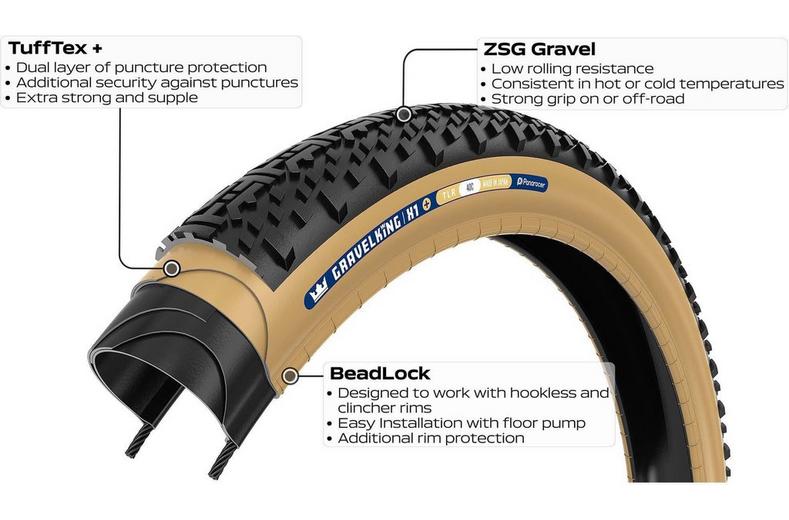 Panaracer Gravel King X1 Plus TLR Tyre, Black/Black 700x40c Panaracer Gravel King X1 Plus TLR Tyre, Black/Black 700x40c