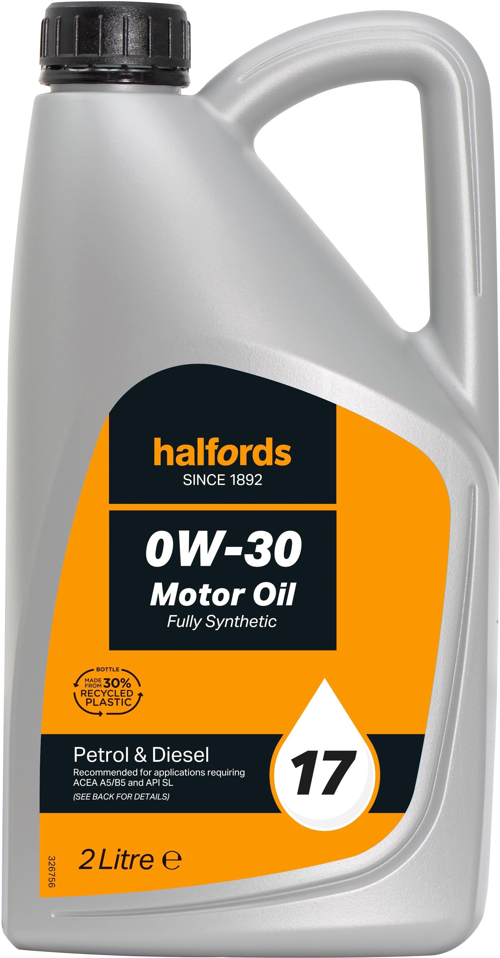 Halfords 0W30 Eco Fully Synthetic Engine Oil 17 - 2 Litres