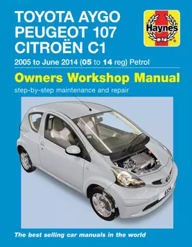 Haynes Toyota Aygo, Peugeot 107 & Citroen C1 Petrol (2005-2014) Manual | Halfords Uk