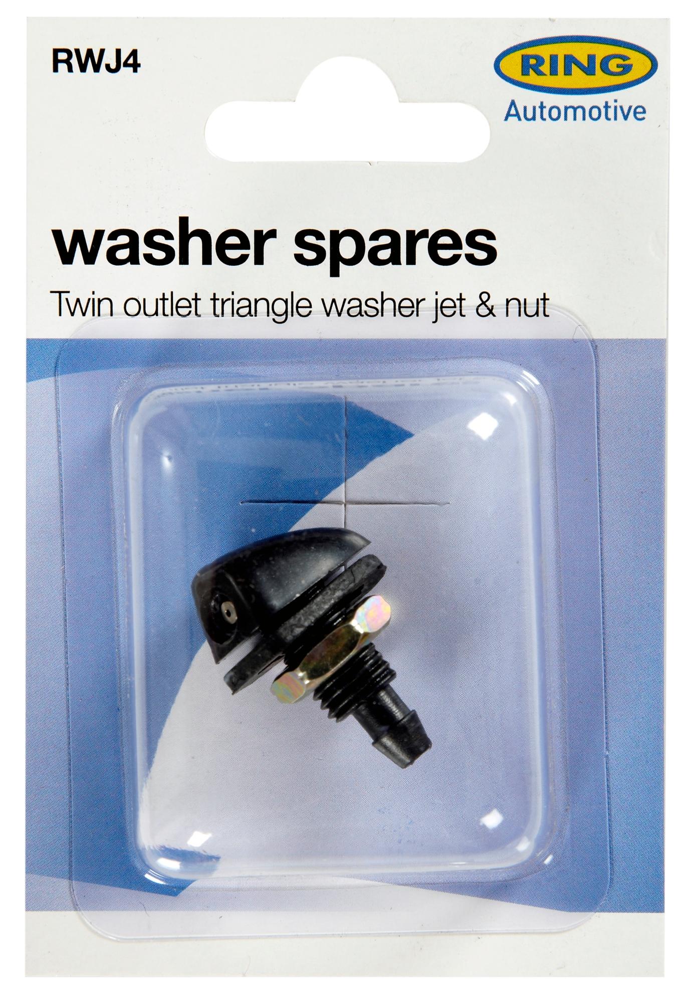 Ring Washer Spares - Twin Outlet Triangle Washer Jet & Nut RWJ4