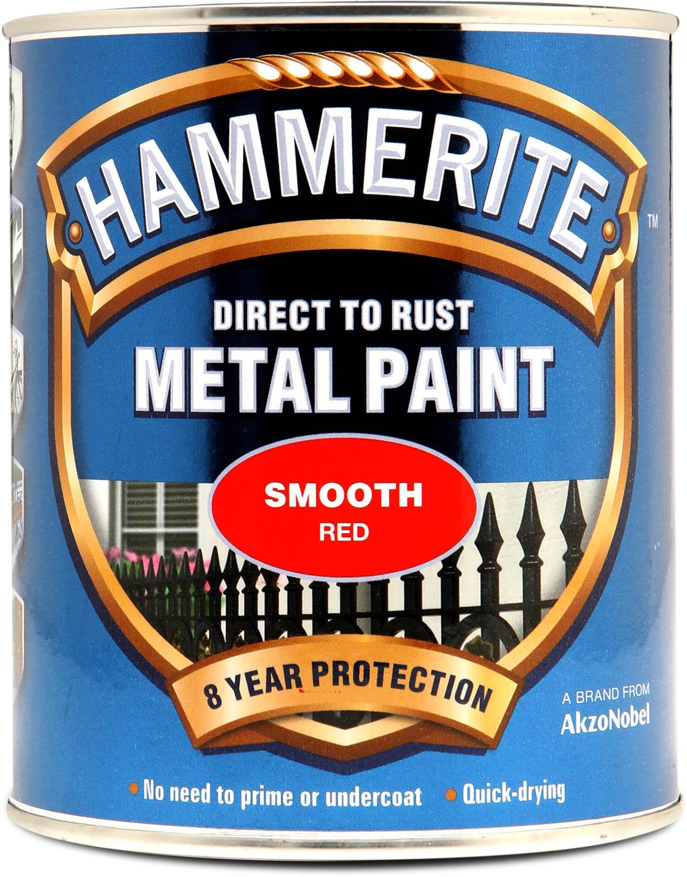 Hammerite Direct to Rust Metal Paint Smooth Red 750ml
