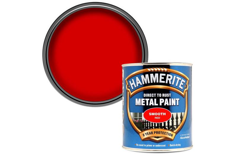 Hammerite Direct to Rust Metal Paint Smooth Red 750ml Hammerite Direct to Rust Metal Paint Smooth Red 750ml