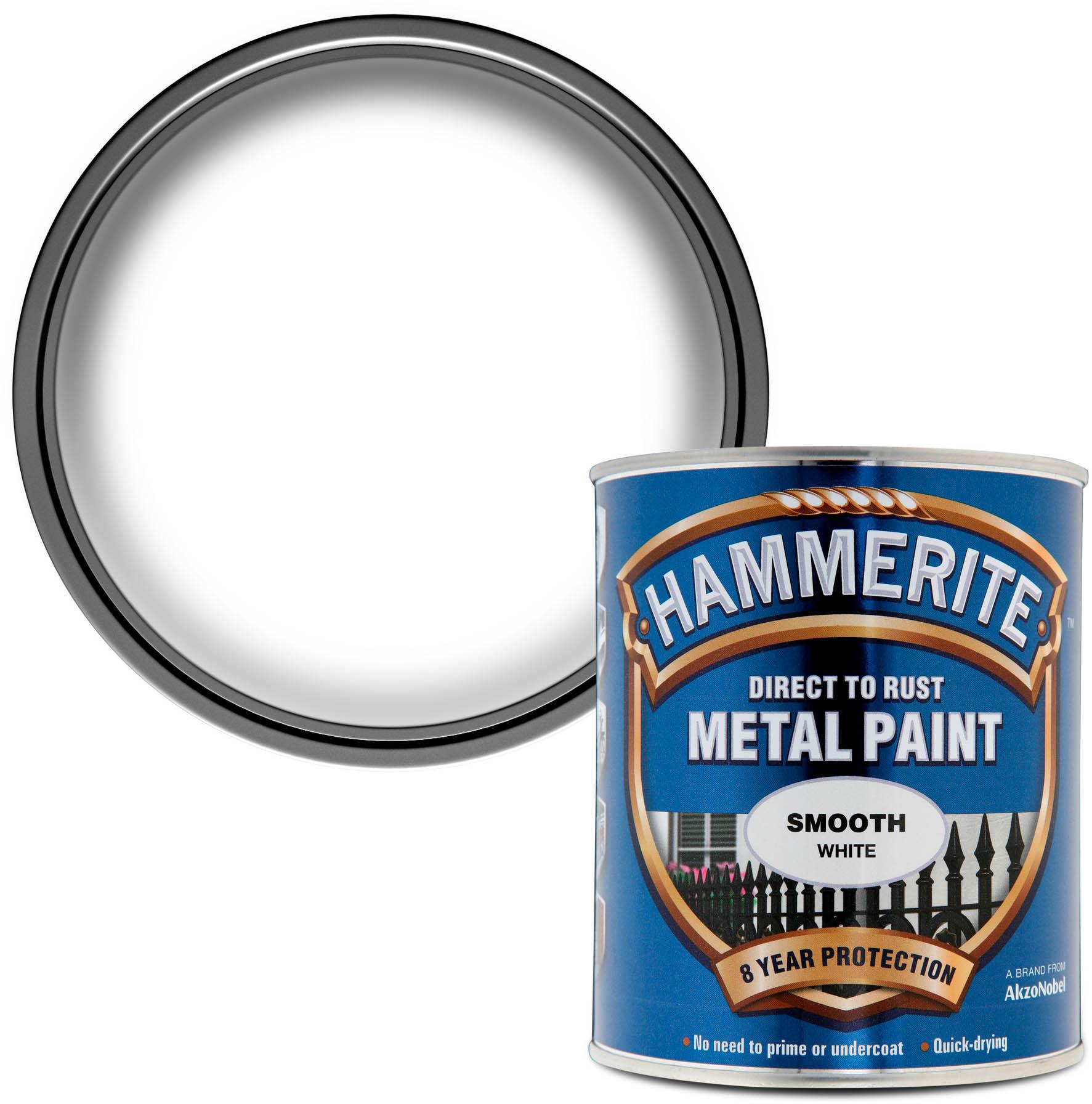 Hammerite Direct to Rust Metal Paint Smooth White 750ml