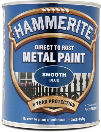Hammerite Direct to Rust Metal Paint Smooth Blue 750ml