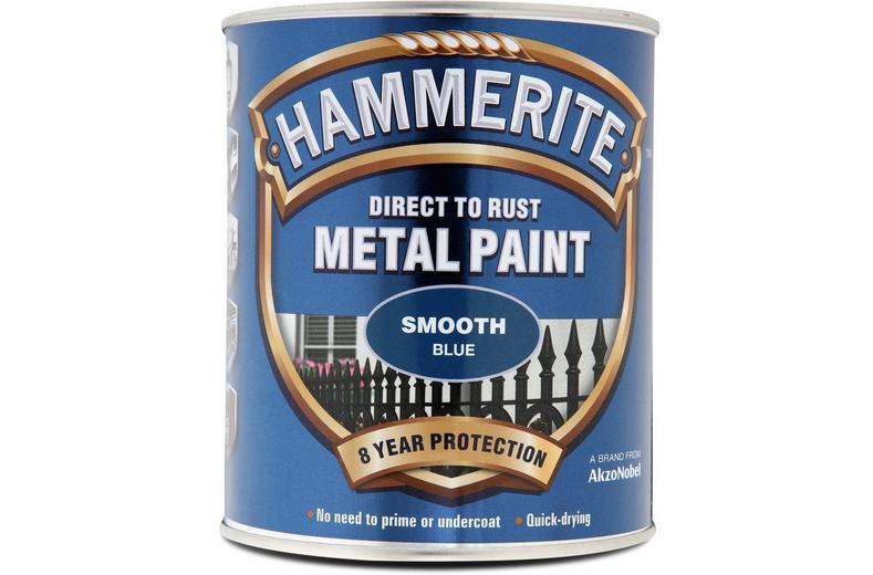 Hammerite Direct to Rust Metal Paint Smooth Blue 750ml Hammerite Direct to Rust Metal Paint Smooth Blue 750ml