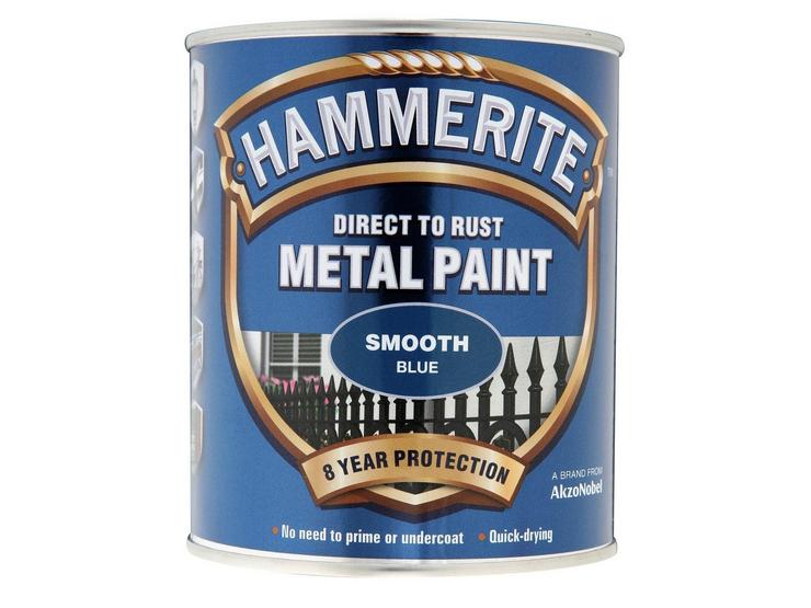 Hammerite Direct to Rust Metal Paint Smooth Blue 750ml