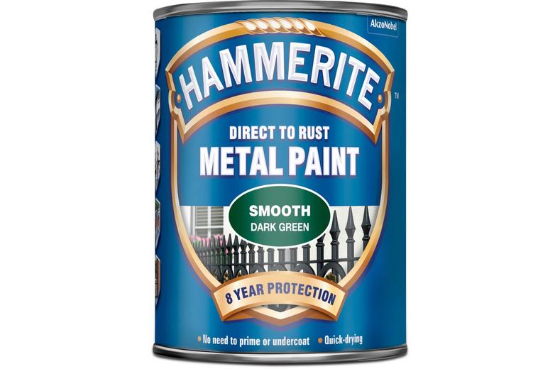 Hammerite Direct to Rust Metal Paint Smooth Dark Green 750ml Hammerite Direct to Rust Metal Paint Smooth Dark Green 750ml