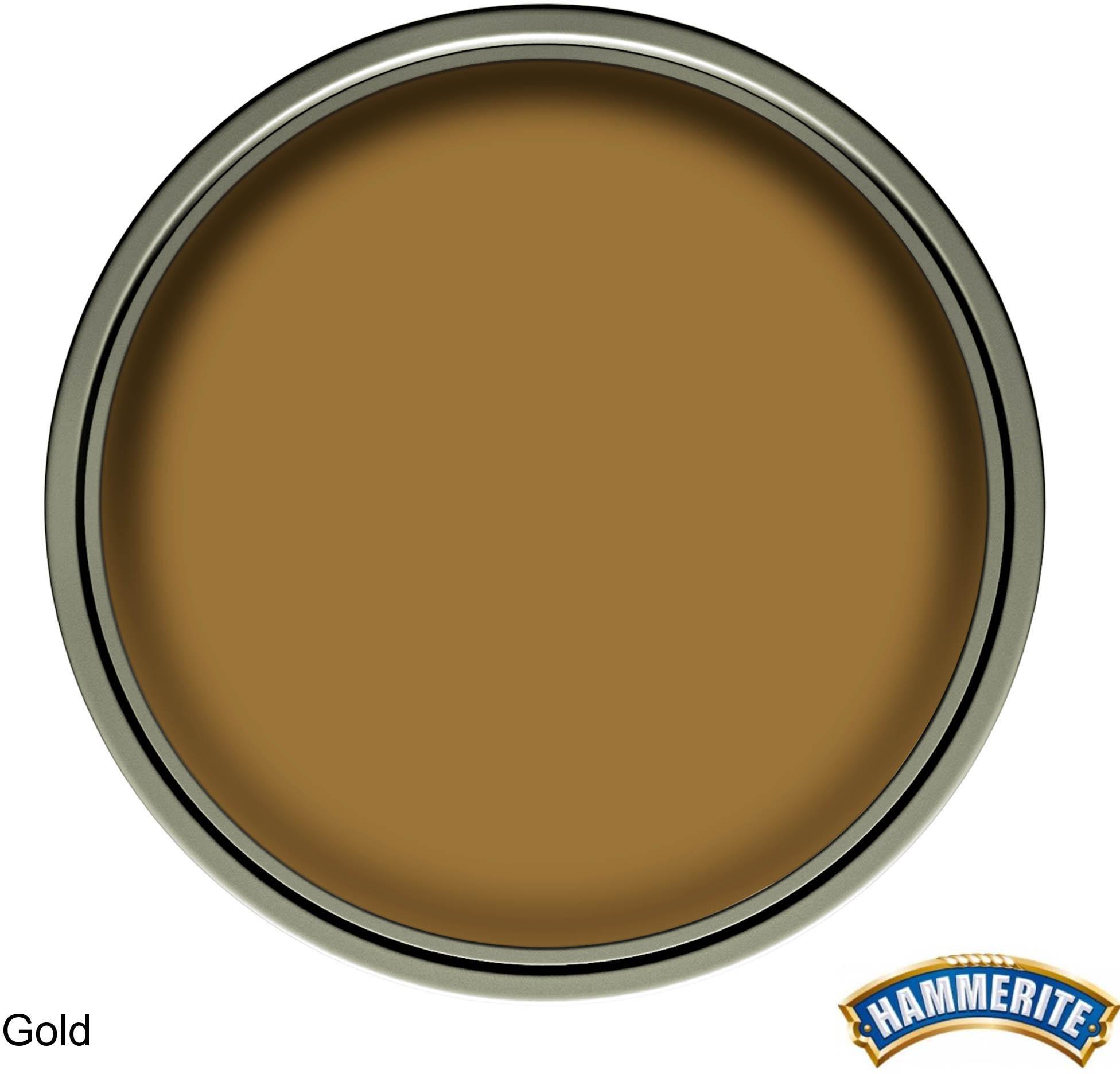 Hammerite Direct to Rust Metal Paint Smooth Gold 750ml