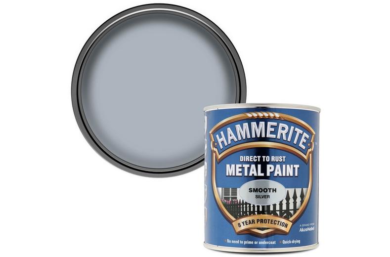 Hammerite Direct to Rust Metal Paint Smooth Silver 750ml Hammerite Direct to Rust Metal Paint Smooth Silver 750ml