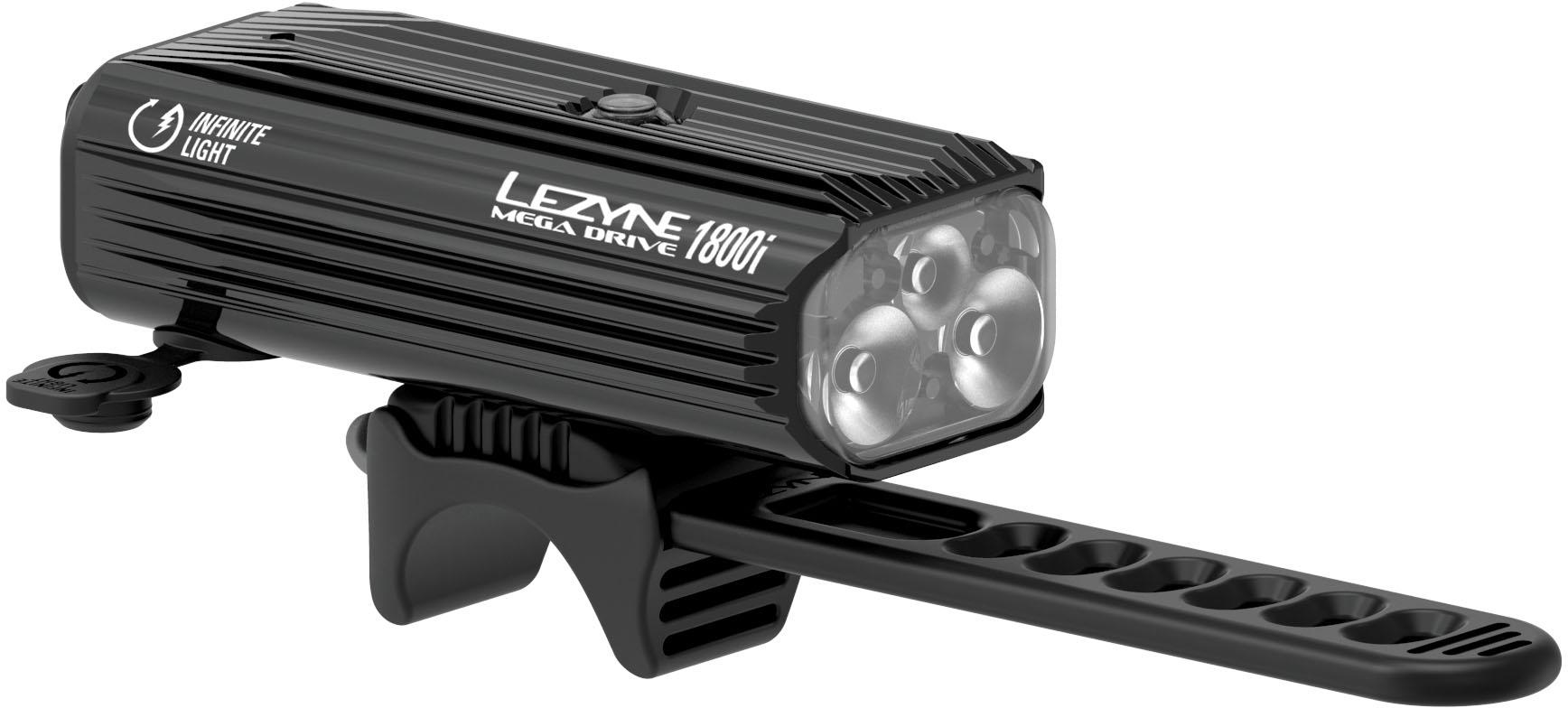 Lezyne Mega Drive 1800 Lumen Front Bike Light, Black/Hi Gloss