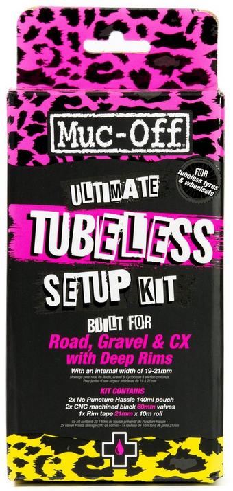 Muc-Off Ultimate Tubeless Kit, 21mm Tape/60mm Valves