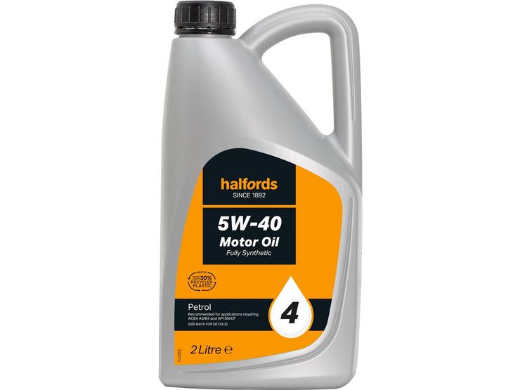 Halfords 5W40 Fully Synthetic Oil 4 - 2 Litres