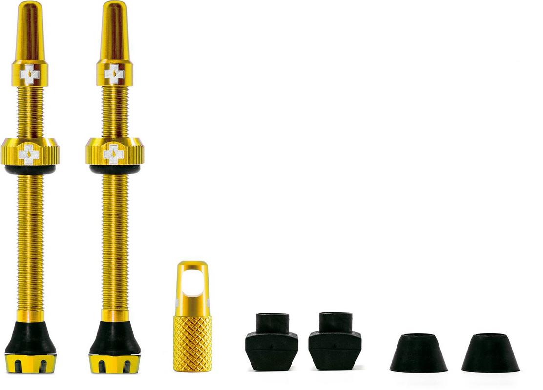 Halfords Muc-Off Tubeless Valves V2, 60Mm Gold | Extra 8% off for BC Members