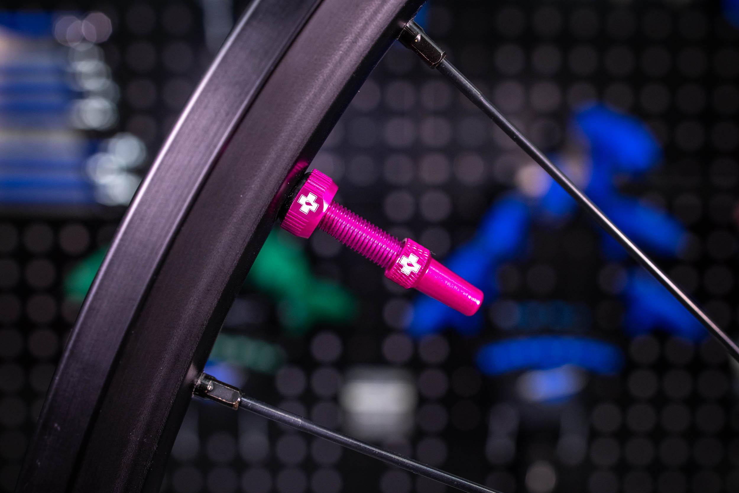 Muc-Off Tubeless Valves V2, 60mm Pink | Halfords UK