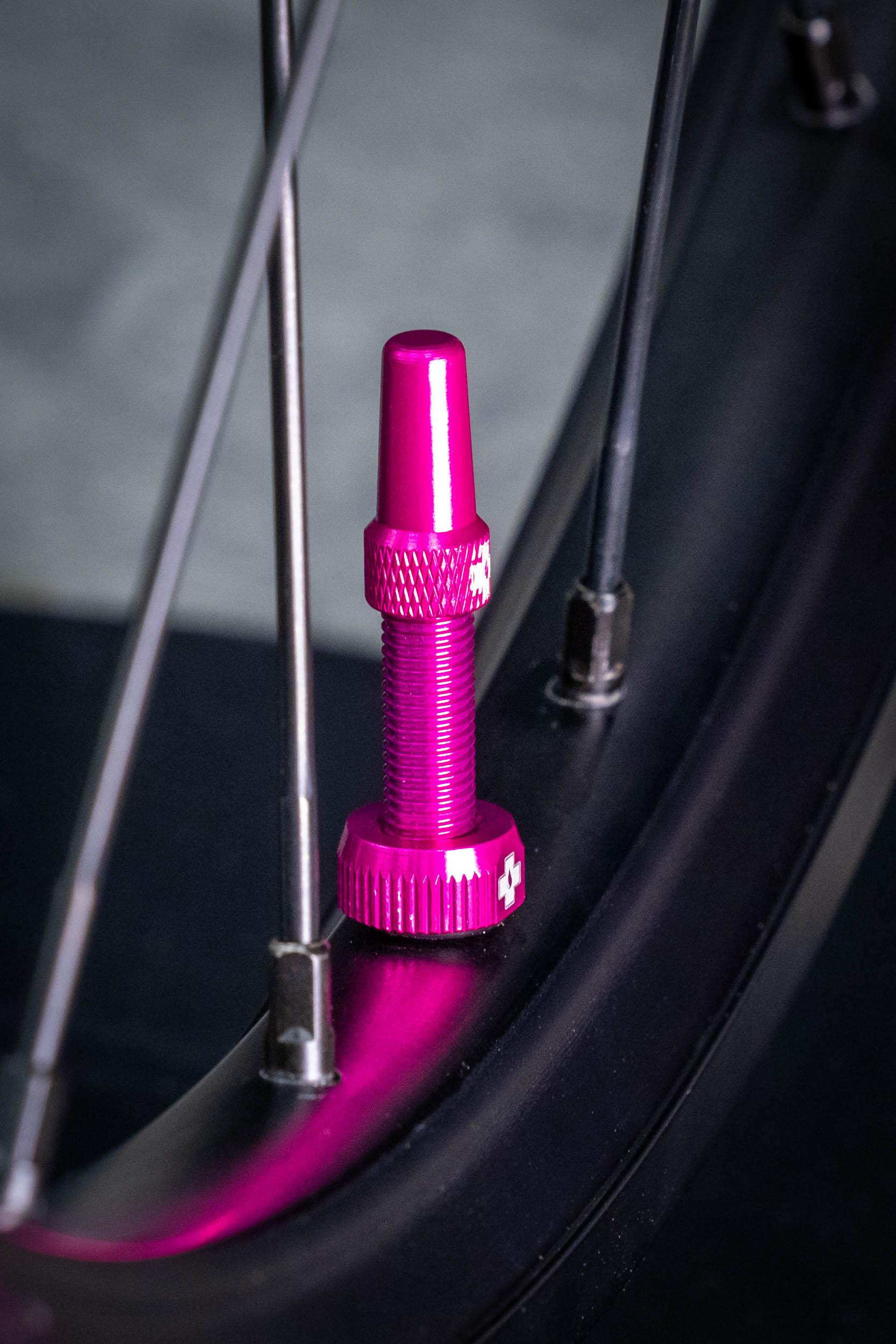 Muc-Off Tubeless Valves V2, 60mm Pink | Halfords UK