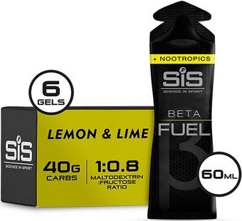 SIS Beta Fuel Gel +Nootropics 6pk - Lemon and Lime