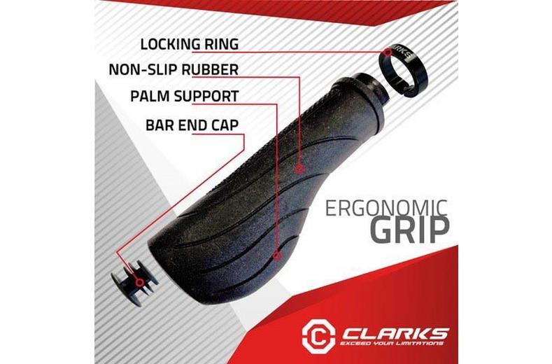 Clarks Comfort Bike Grips Black Clarks Comfort Bike Grips Black