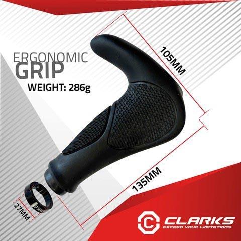 Clarks Ergonomic Bike Grips Black