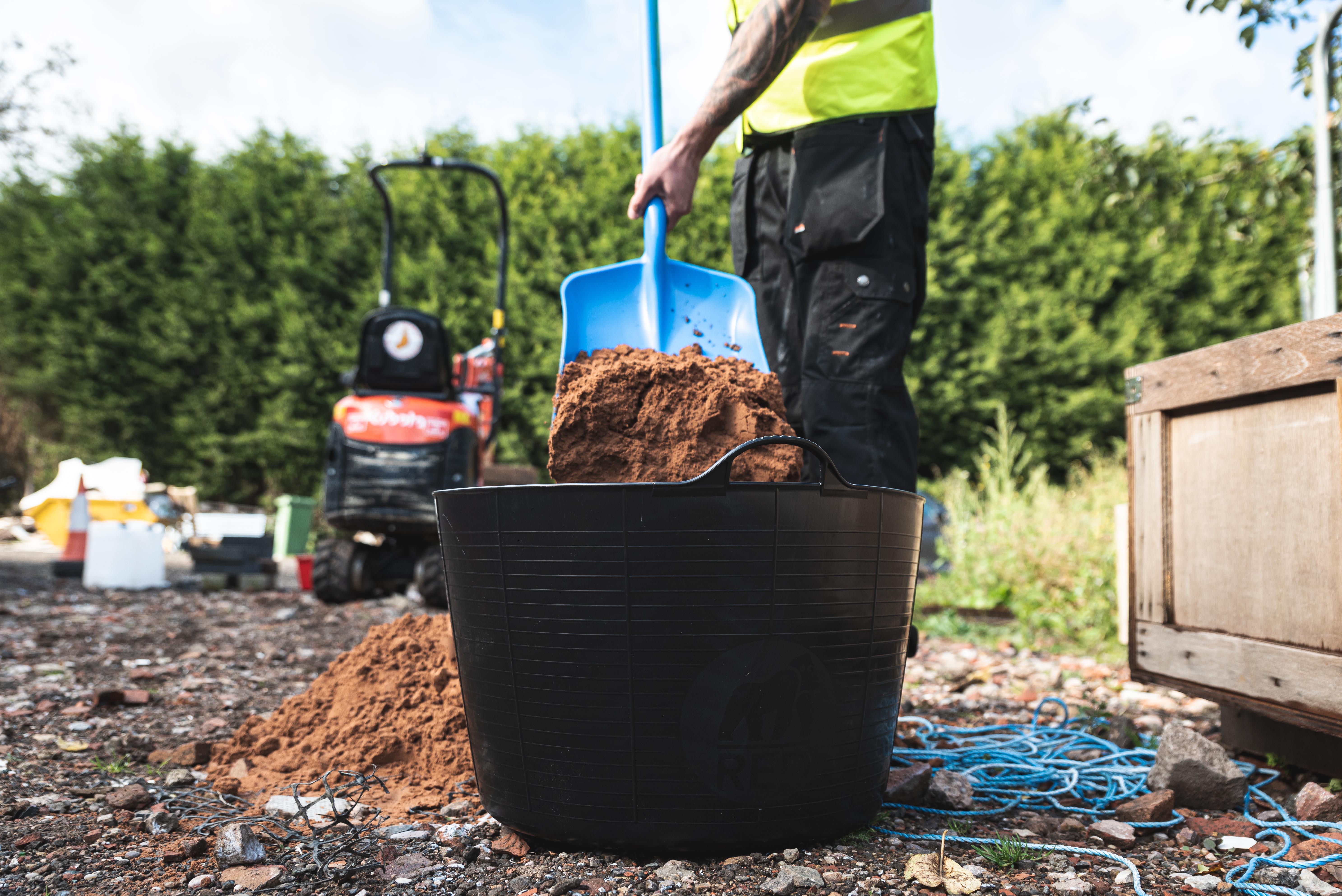 38L Black Flexible Tub