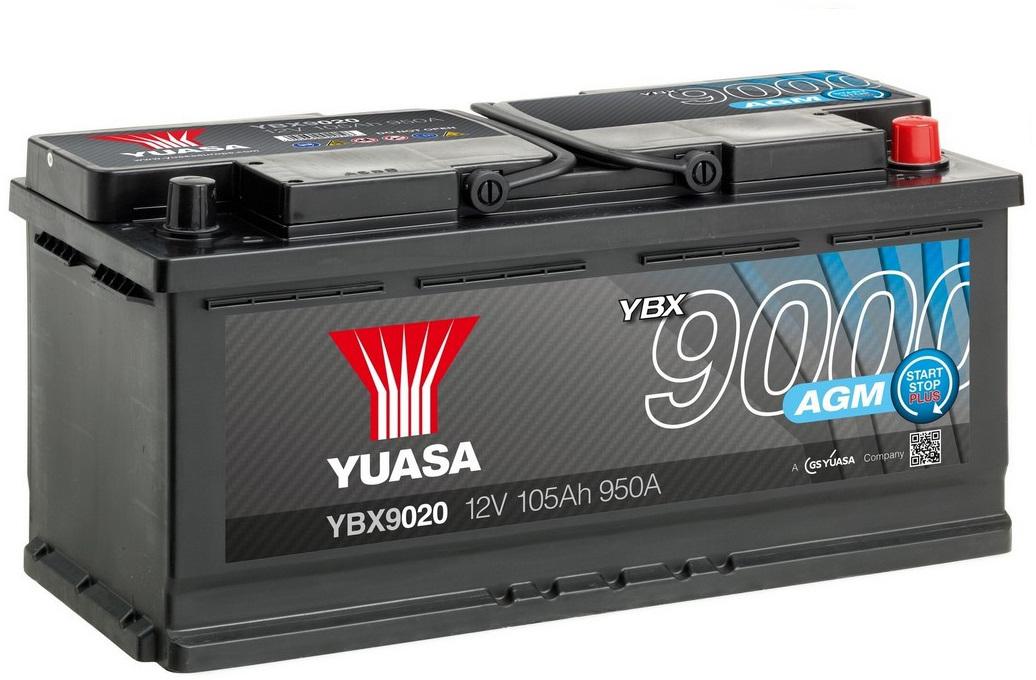 Yuasa 4 Year Guarantee YBX9020 Start/Stop 12V AGM Car Battery