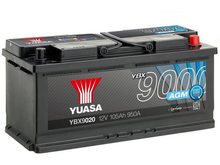 Yuasa 4 Year Guarantee YBX9020 Start/Stop 12V AGM Car Battery