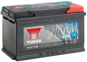 Yuasa 4 Year Guarantee YBX7115 Start/Stop 12V EFB Car Battery