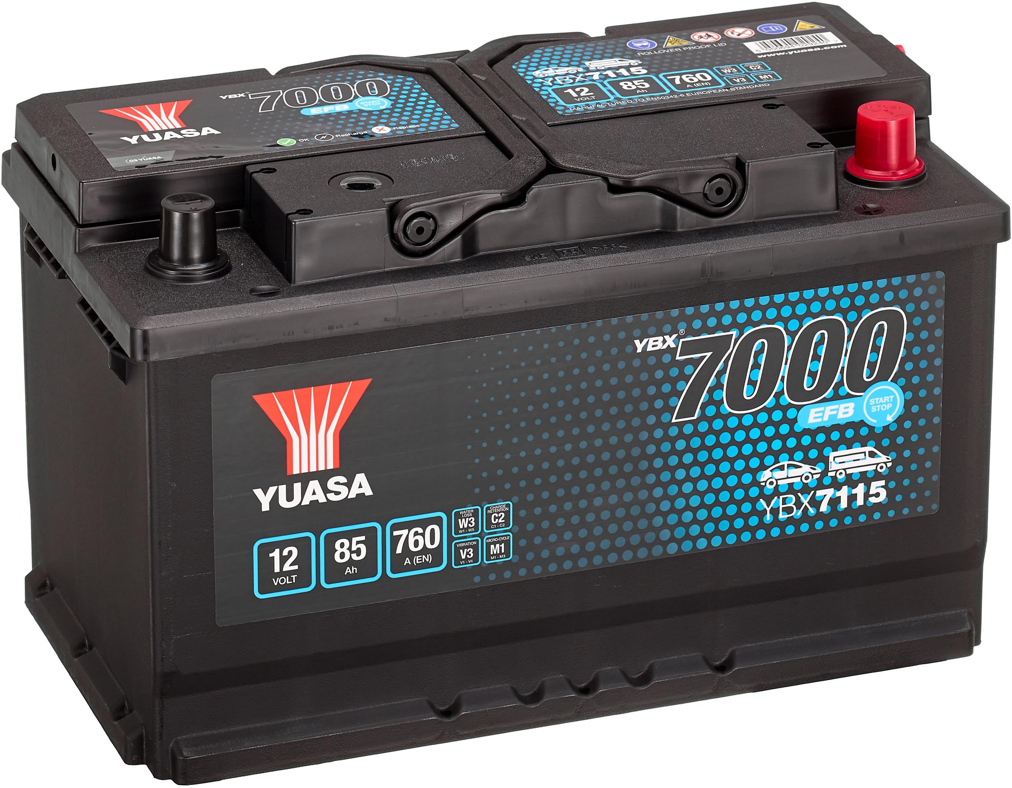 Yuasa 5 Year Guarantee YBX7115 Start/Stop 12V EFB Car Battery