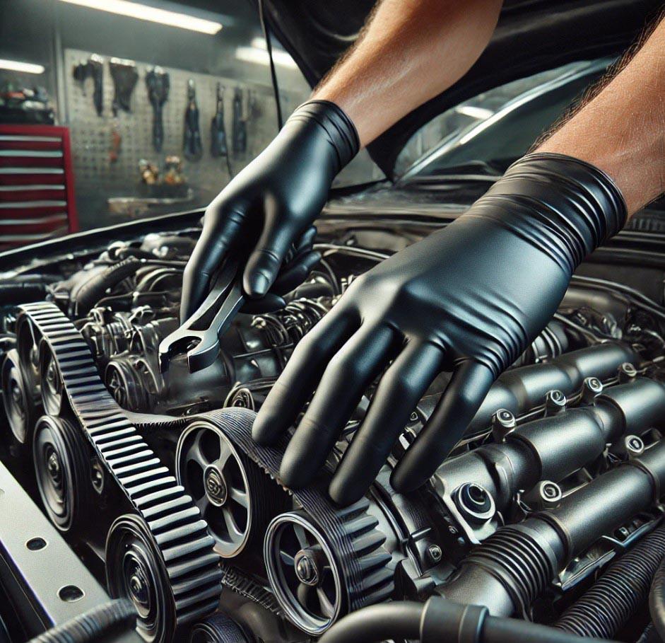 Heavy Duty Black Nitrile Glove Box 100 Size L