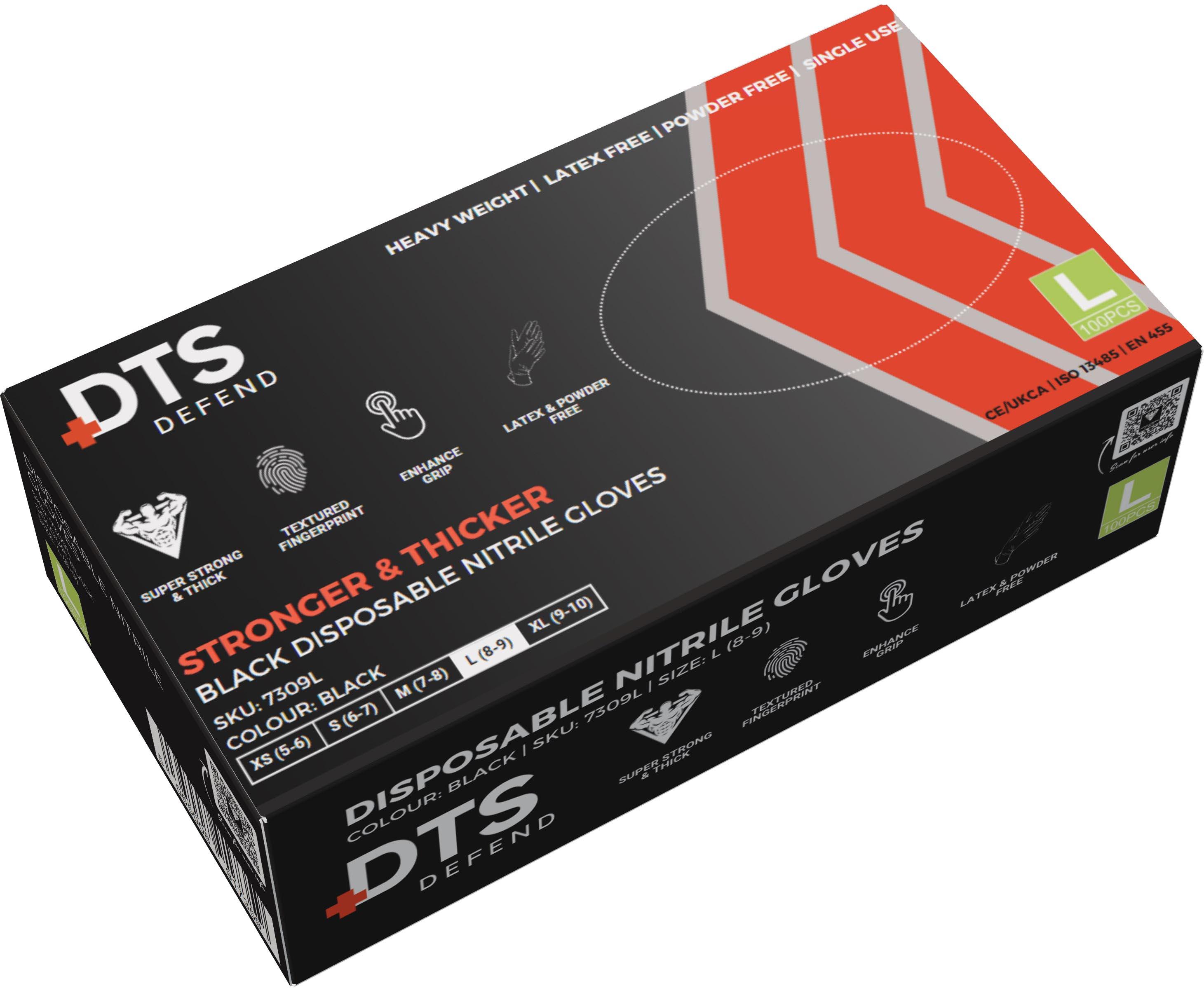 Heavy Duty Black Nitrile Glove Box 100