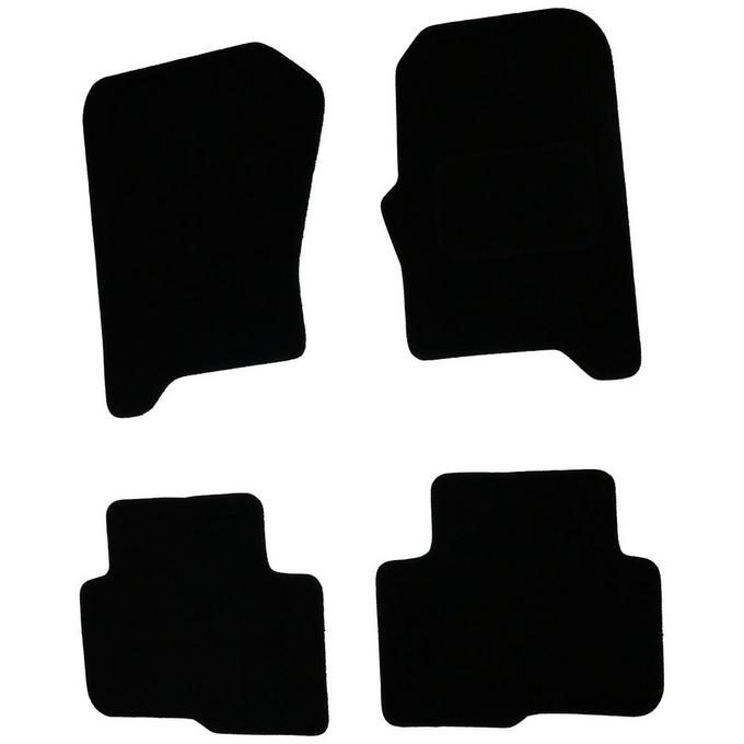 2004-2008 Connected Essentials Tailored Heavy Duty 5mm Rubber Mats for Discovery 3 Black with Black Trim