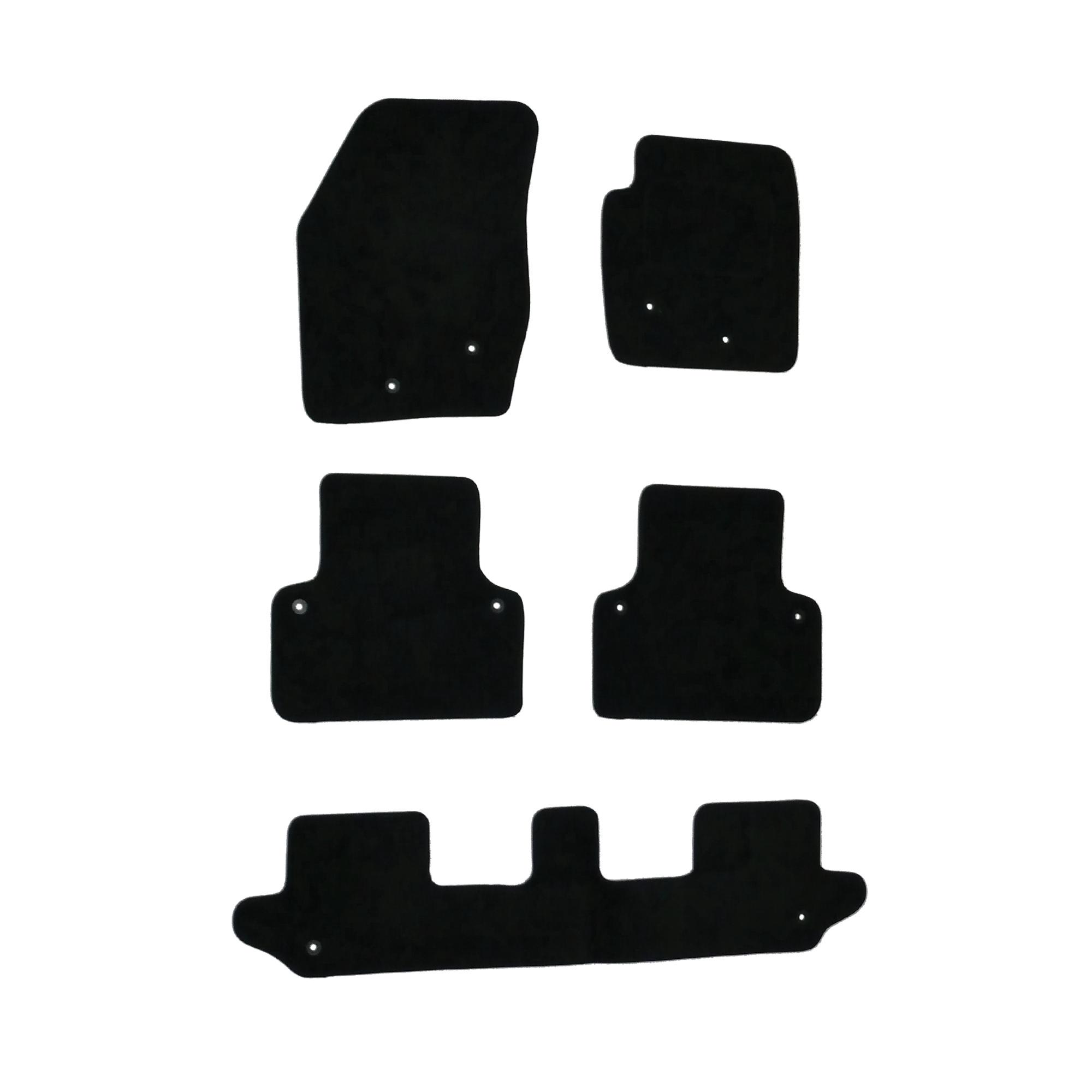 Halfords Fully Tailored Black Mat Set For Volvo Xc90 Mk1 7 Seat Set Up 2002-2014