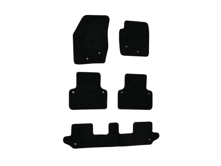 Halfords Fully Tailored Black Mat Set for VOLVO XC90 MK1 7 Seat Set Up 2002-2014